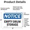 Signmission Empty Drum Storage Area, 7 in W x Rectangle, Vinyl Decal OS-2PACK-NS-D-57-L-15619 - alternate 2